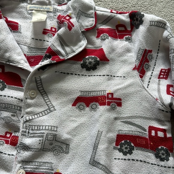 Pottery Barn Kids Fire Truck Pajama set - Picture 2 of 6